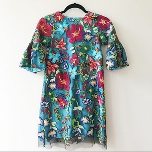 NWT Halabaloo Embroidered Floral Dress